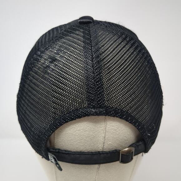 Black Clover Slideback Trucker Hat Black One Size Adjustable Mesh Back 6 Panel - Picture 6 of 10